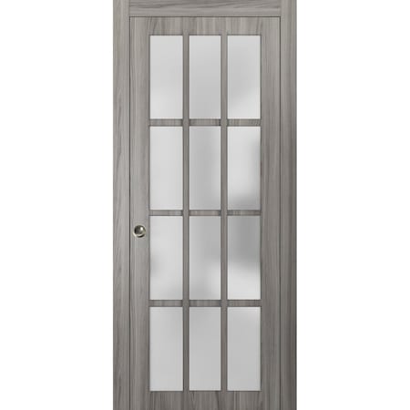 Sartodoors Pocket Interior Door, 28" x 84", Gray FELICIA3312PD-GA-2884